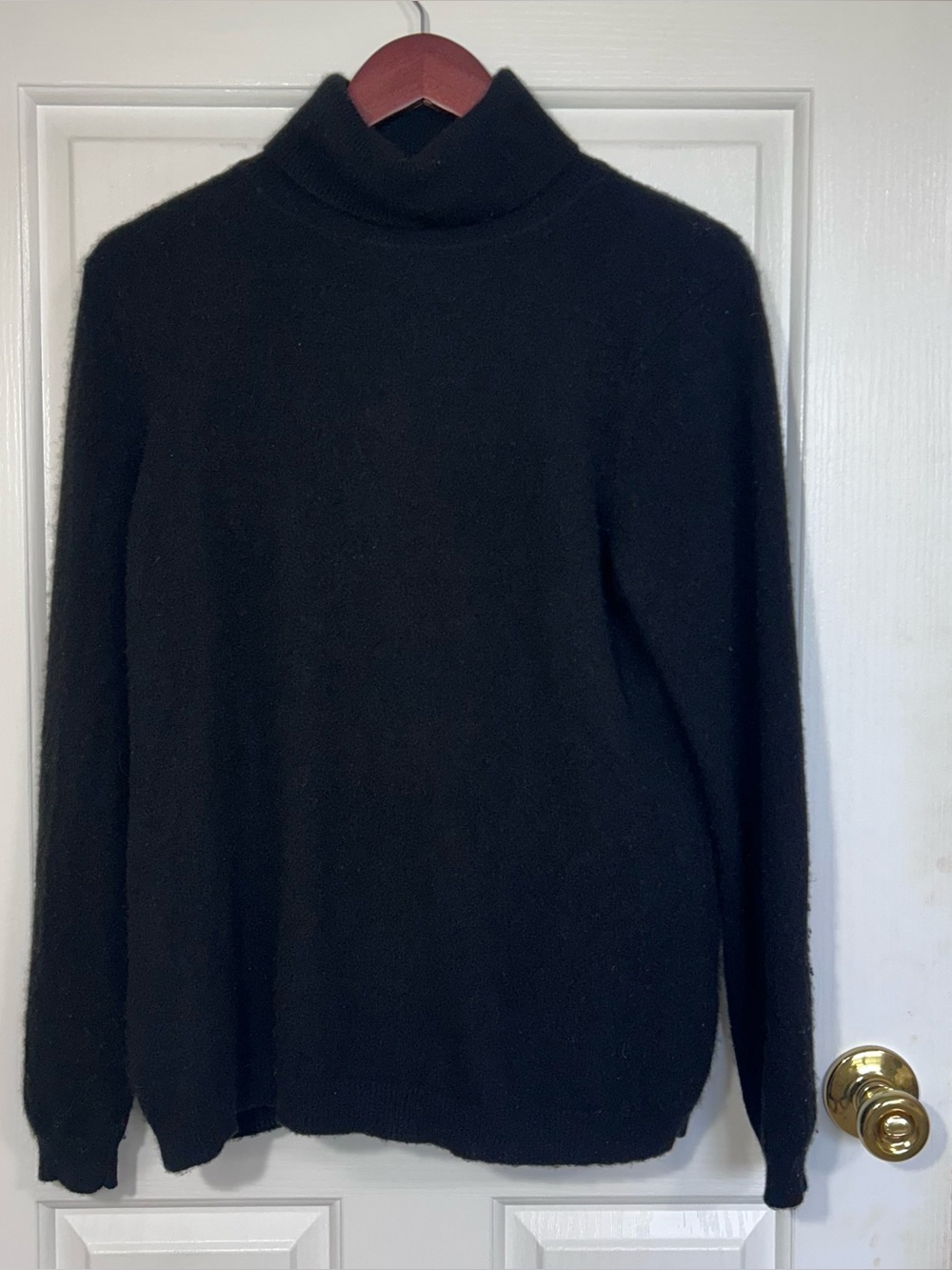 Charter Club Black 100% Cashmere Turtleneck Sweater Onyx Chic Pullover
